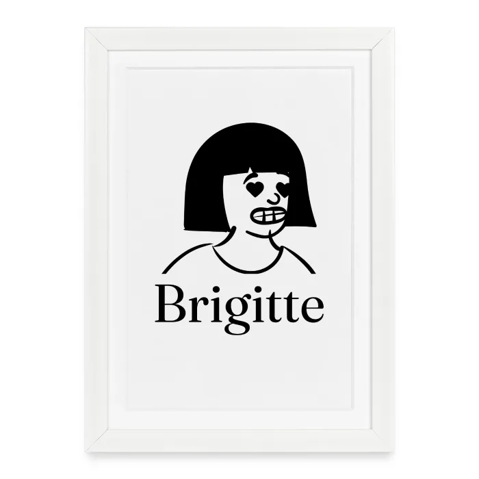 Affiche encadrée personnalisée au prénom Brigitte