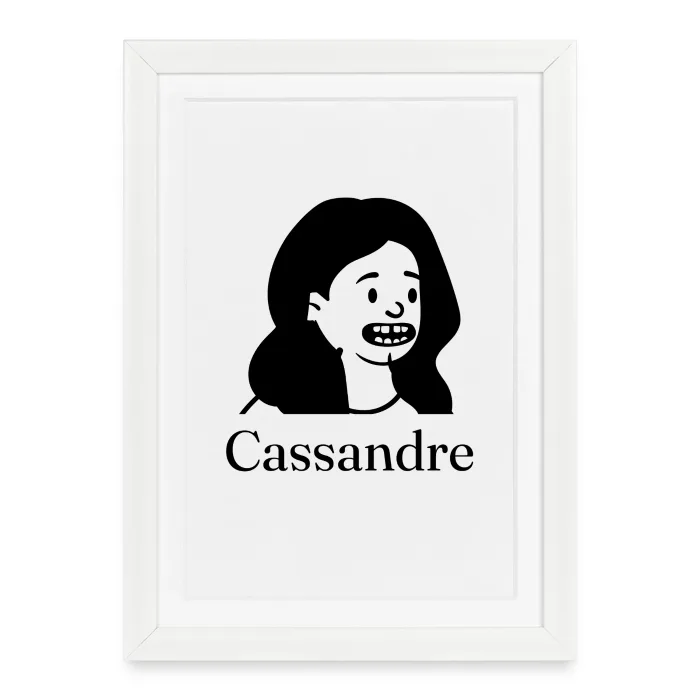 Affiche encadrée personnalisée au prénom Cassandre
