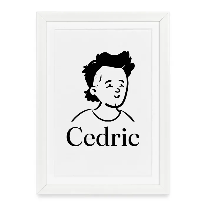 Affiche encadrée personnalisée au prénom Cedric