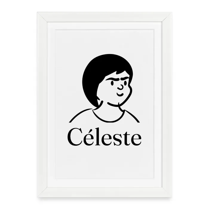 Affiche encadrée personnalisée au prénom Céleste