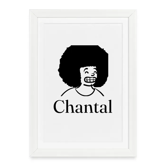 Affiche encadrée personnalisée au prénom Chantal