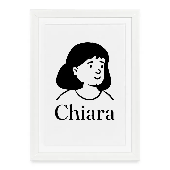 Affiche encadrée personnalisée au prénom Chiara