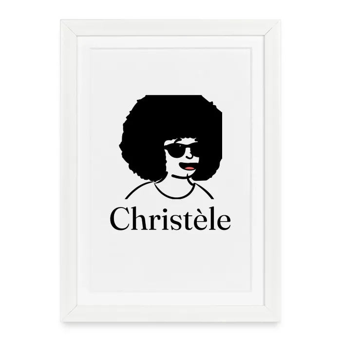 Affiche encadrée personnalisée au prénom Christèle