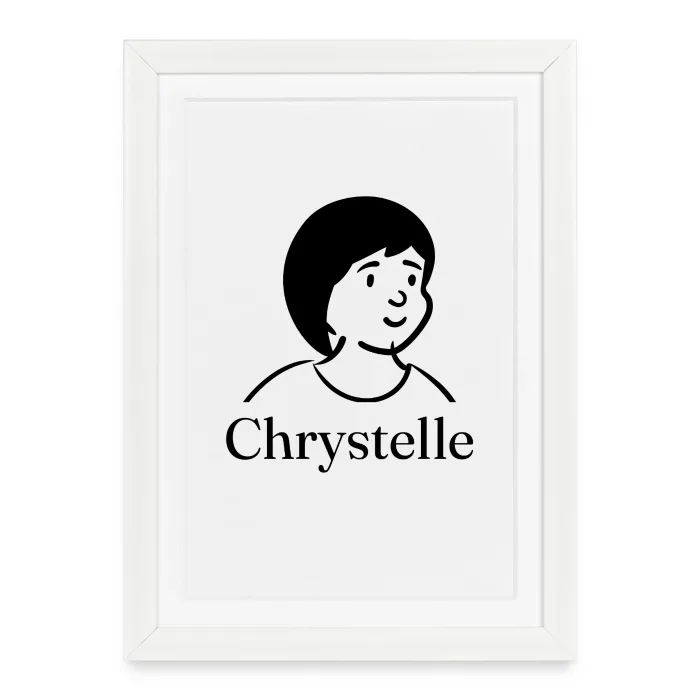 Affiche encadrée personnalisée au prénom Chrystelle