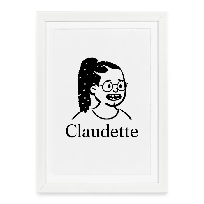 Affiche encadrée personnalisée au prénom Claudette