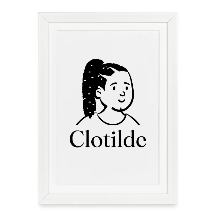 Affiche encadrée personnalisée au prénom Clotilde
