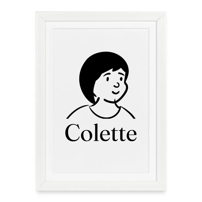 Affiche encadrée personnalisée au prénom Colette