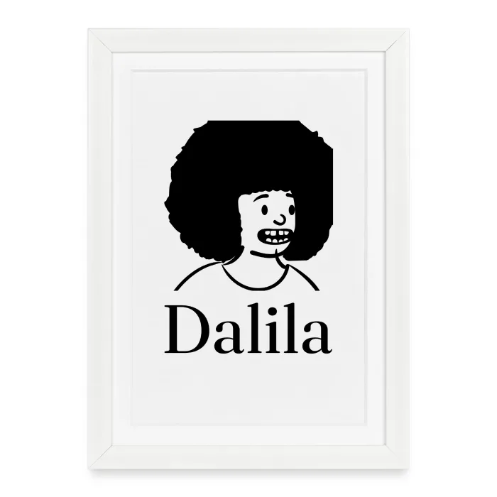 Affiche encadrée personnalisée au prénom Dalila