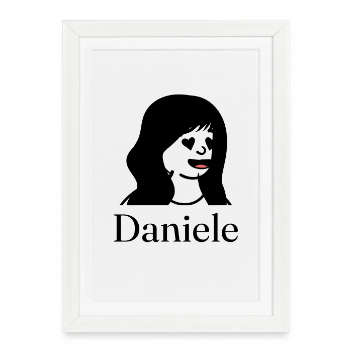 Affiche encadrée personnalisée au prénom Daniele