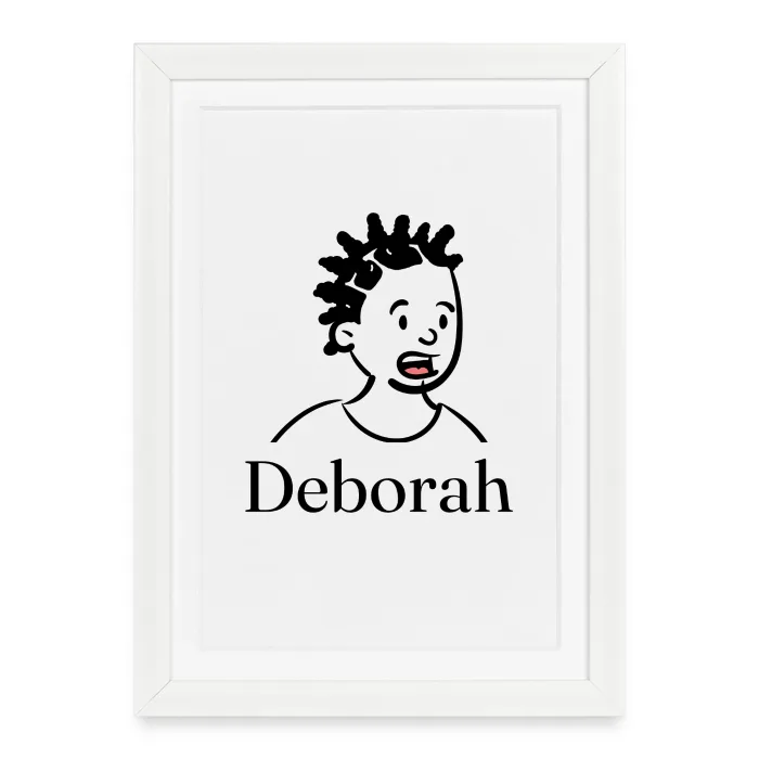 Affiche encadrée personnalisée au prénom Deborah