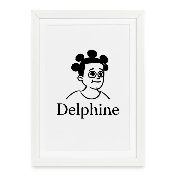 Affiche encadrée personnalisée au prénom Delphine