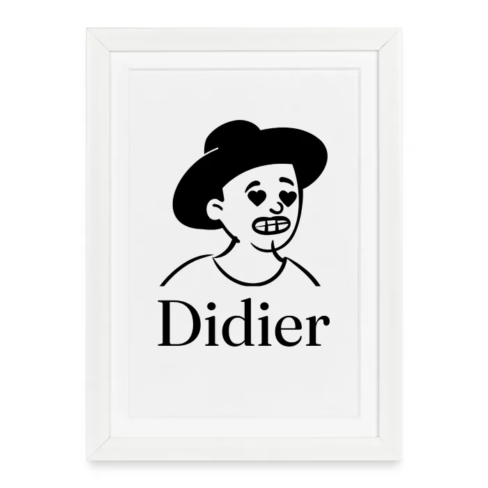 Affiche encadrée personnalisée au prénom Didier