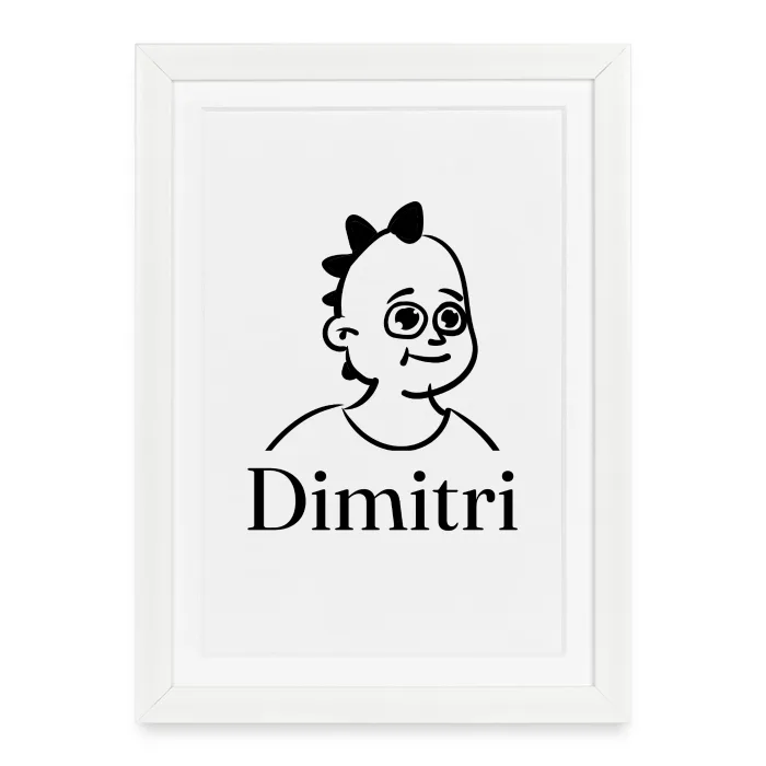 Affiche encadrée personnalisée au prénom Dimitri