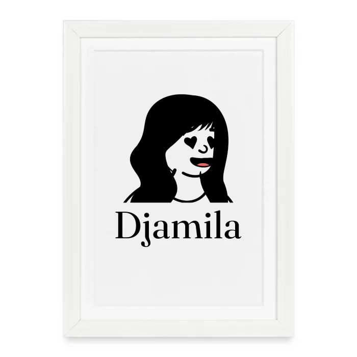 Affiche encadrée personnalisée au prénom Djamila