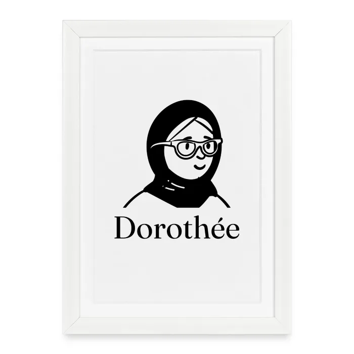 Affiche encadrée personnalisée au prénom Dorothée