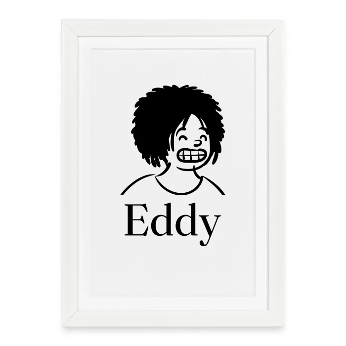 Affiche encadrée personnalisée au prénom Eddy