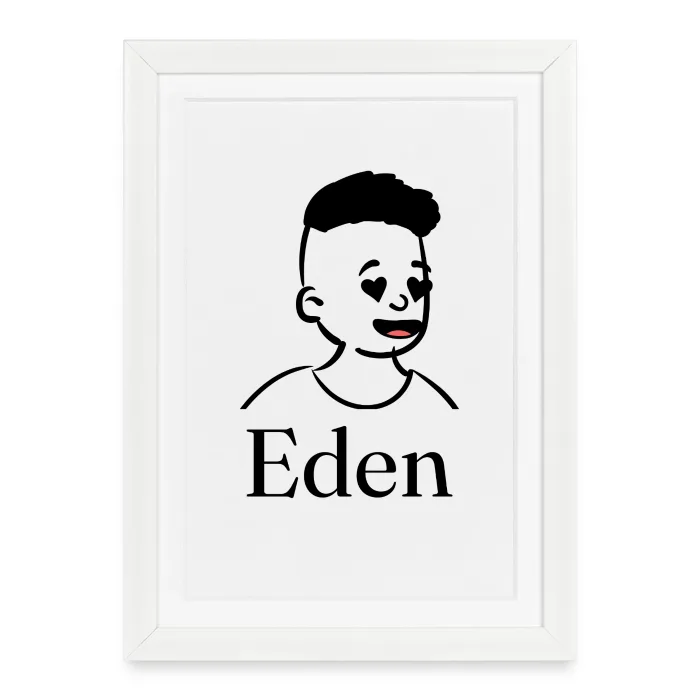 Affiche encadrée personnalisée au prénom Eden