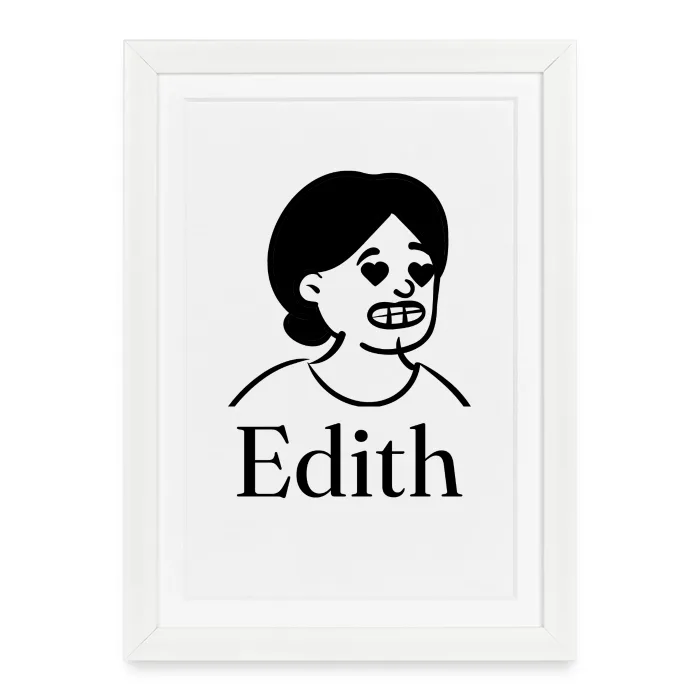 Affiche encadrée personnalisée au prénom Edith