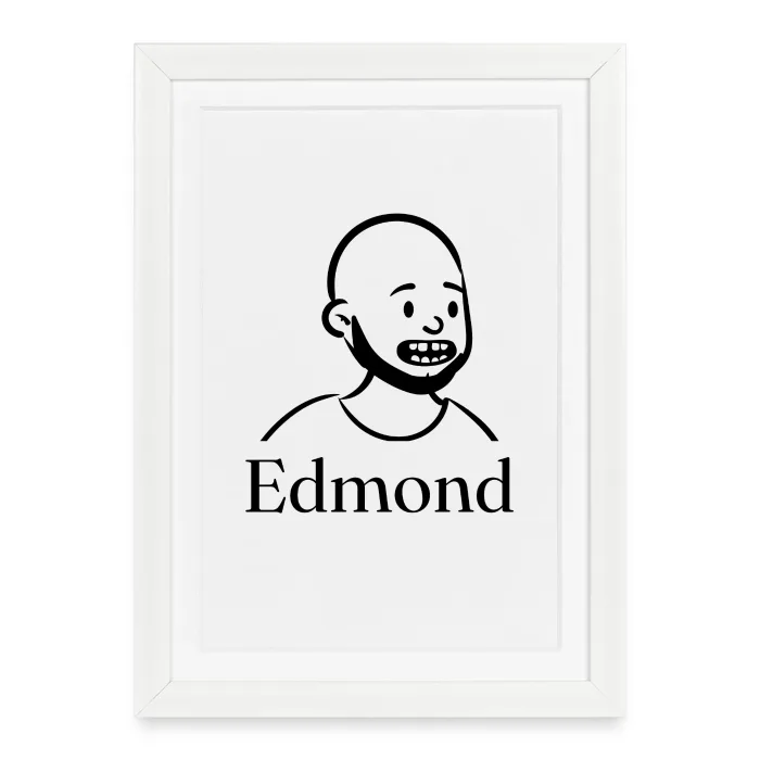 Affiche encadrée personnalisée au prénom Edmond