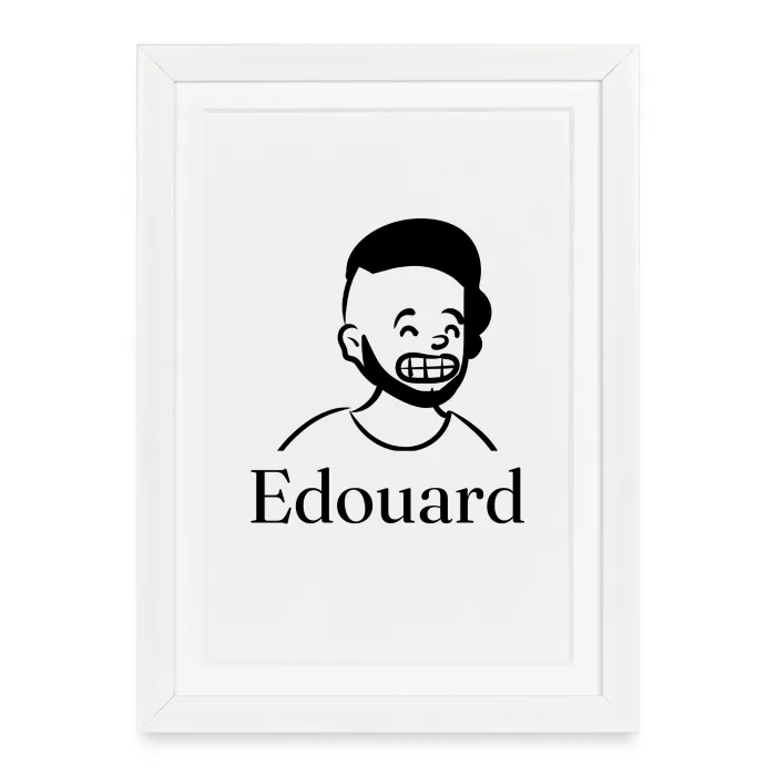 Affiche encadrée personnalisée au prénom Edouard