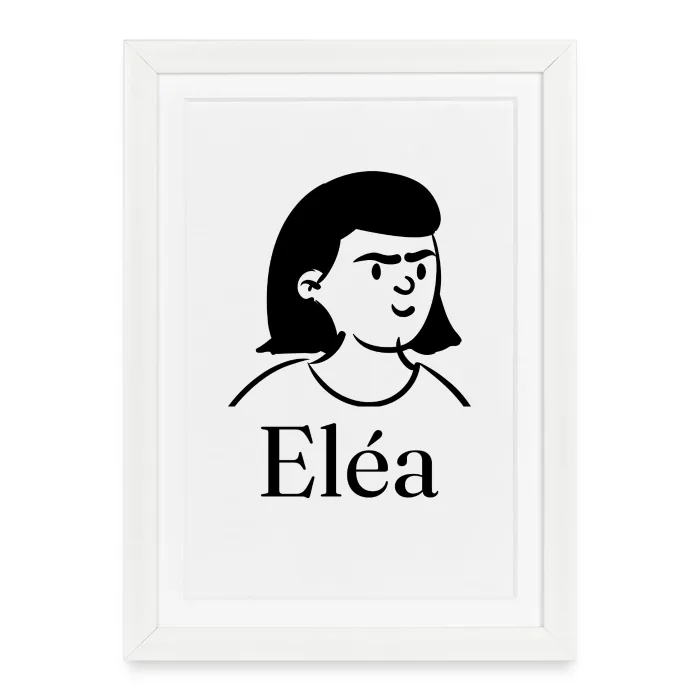 Affiche encadrée personnalisée au prénom Eléa