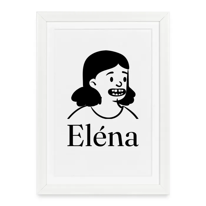Affiche encadrée personnalisée au prénom Eléna