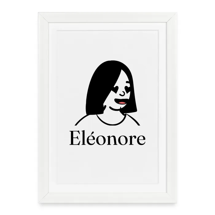 Affiche encadrée personnalisée au prénom Eléonore