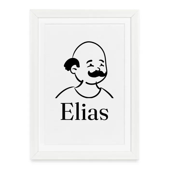 Affiche encadrée personnalisée au prénom Elias