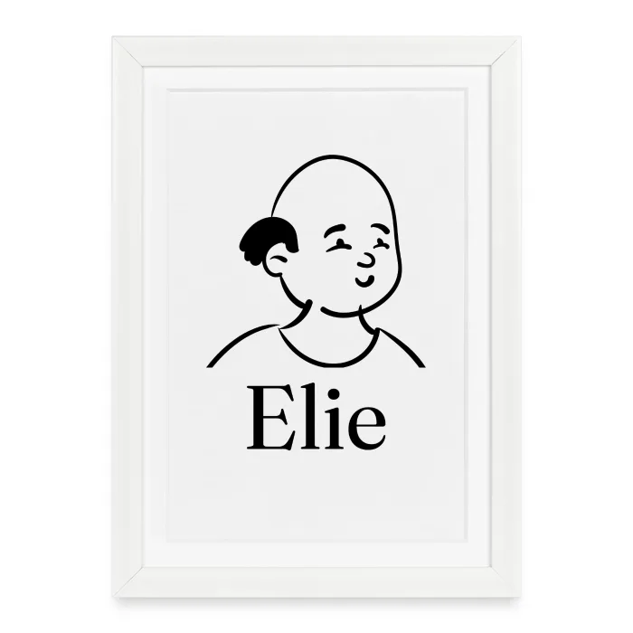 Affiche encadrée personnalisée au prénom Elie