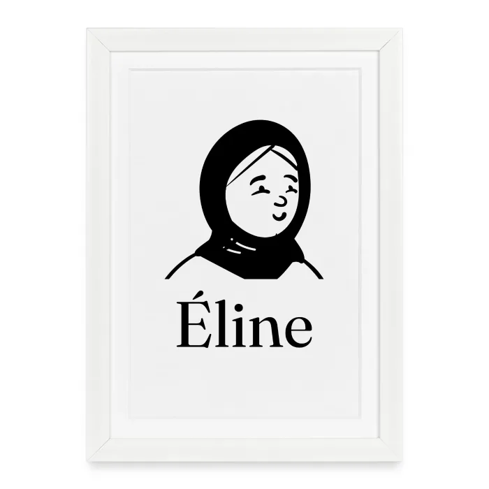 Affiche encadrée personnalisée au prénom Éline