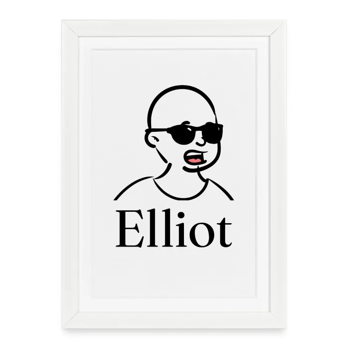 Affiche encadrée personnalisée au prénom Elliot