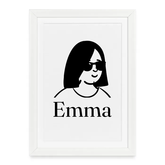 Affiche encadrée personnalisée au prénom Emma