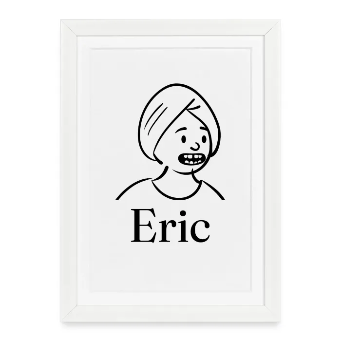 Affiche encadrée personnalisée au prénom Eric