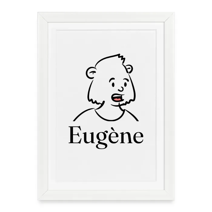 Affiche encadrée personnalisée au prénom Eugène