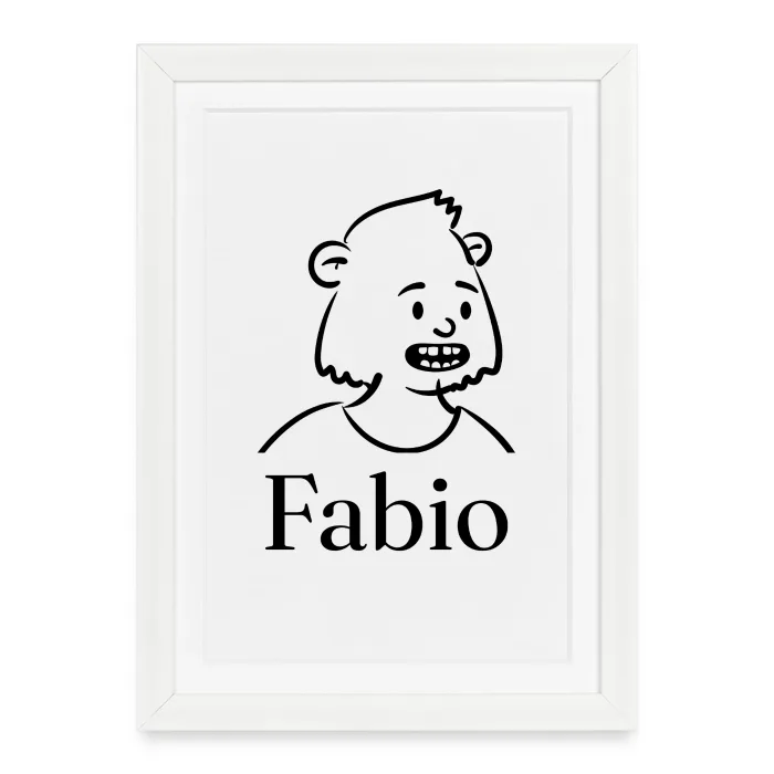 Affiche encadrée personnalisée au prénom Fabio