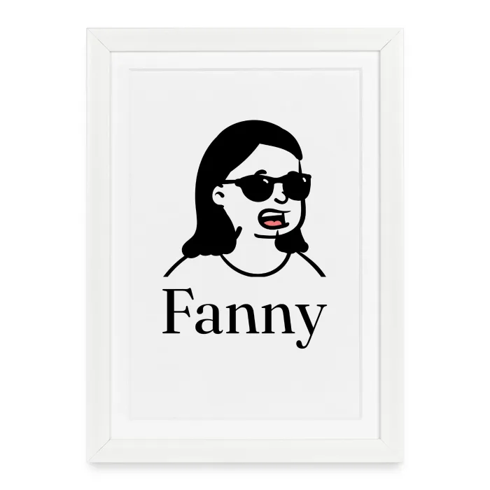 Affiche encadrée personnalisée au prénom Fanny