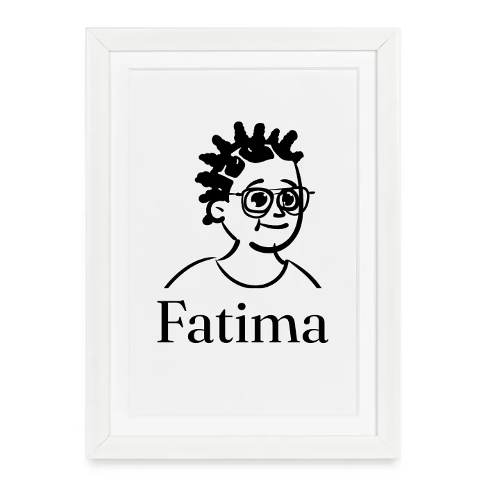 Affiche encadrée personnalisée au prénom Fatima