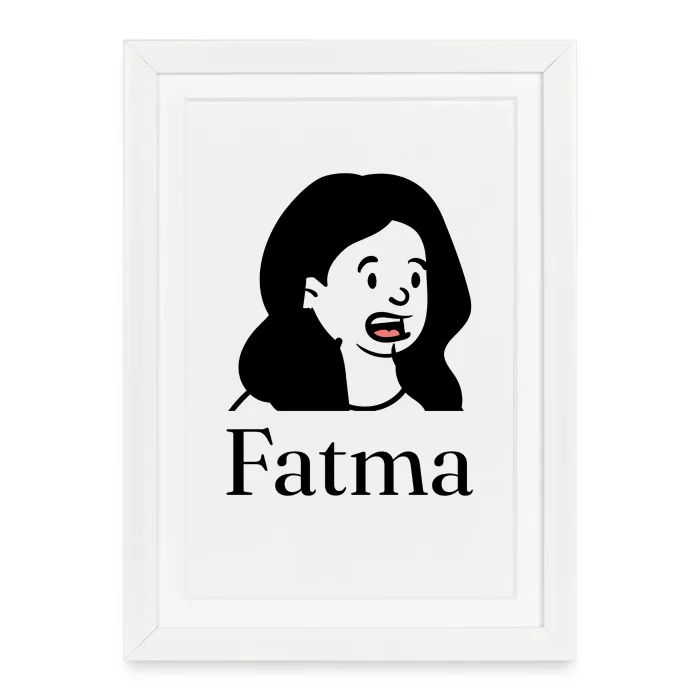 Affiche encadrée personnalisée au prénom Fatma