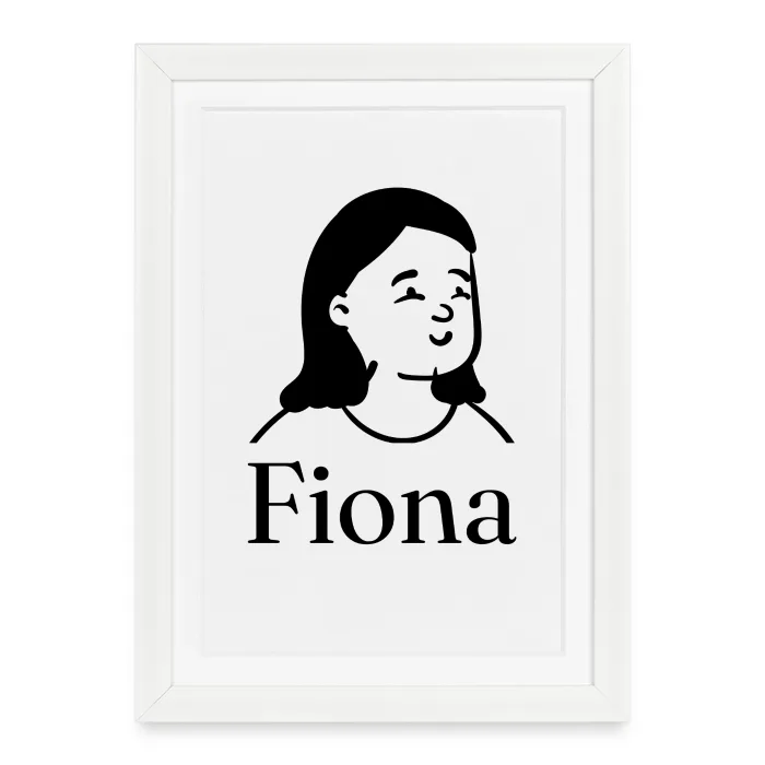 Affiche encadrée personnalisée au prénom Fiona