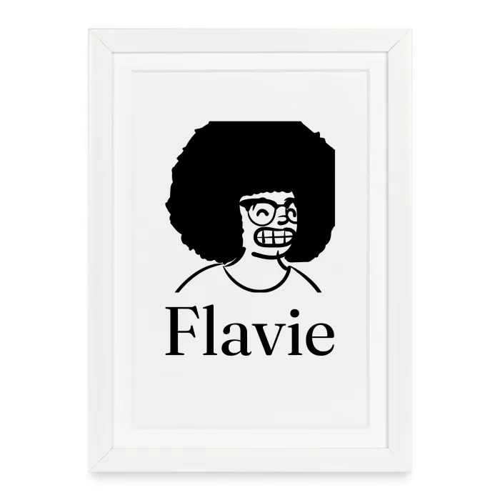 Affiche encadrée personnalisée au prénom Flavie
