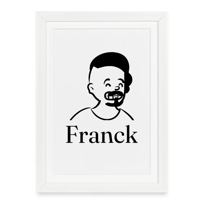 Affiche encadrée personnalisée au prénom Franck
