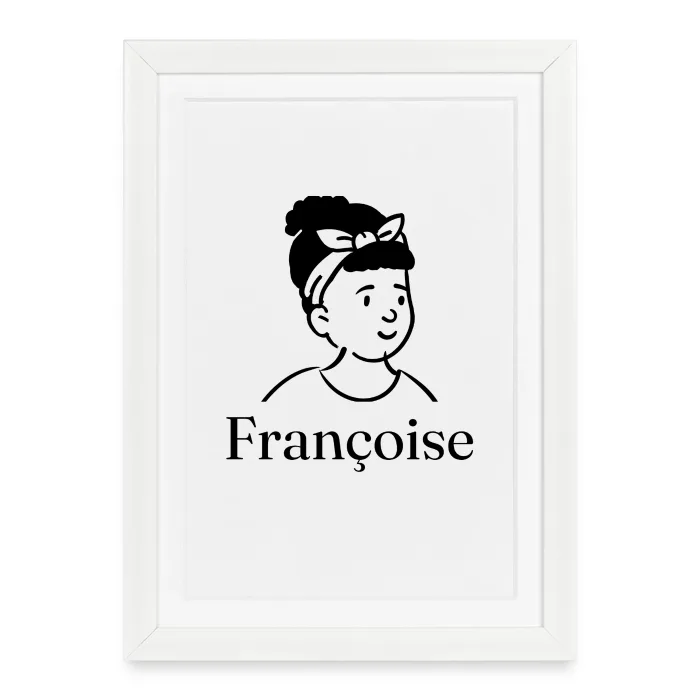 Affiche encadrée personnalisée au prénom Françoise