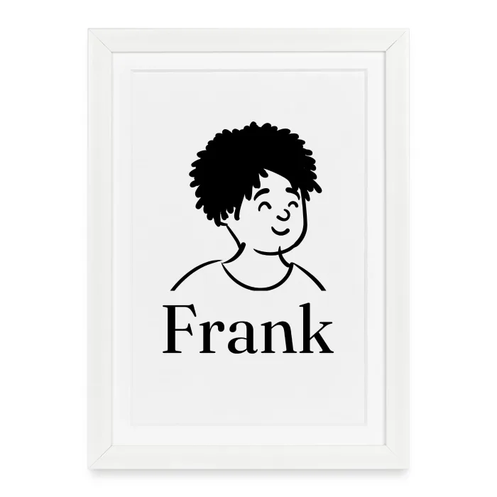 Affiche encadrée personnalisée au prénom Frank