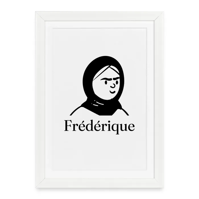 Affiche encadrée personnalisée au prénom Frédérique
