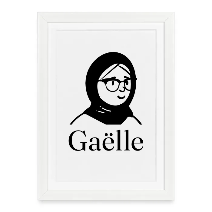 Affiche encadrée personnalisée au prénom Gaëlle