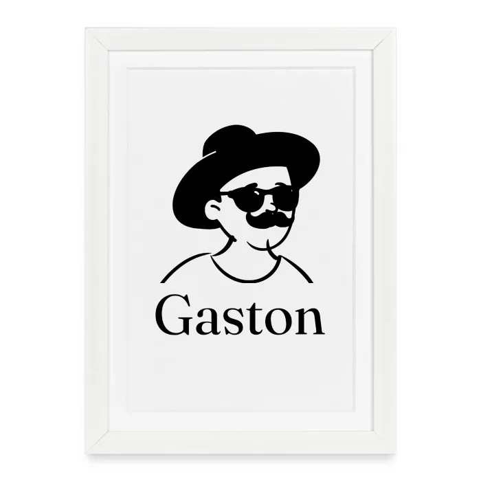 Affiche encadrée personnalisée au prénom Gaston