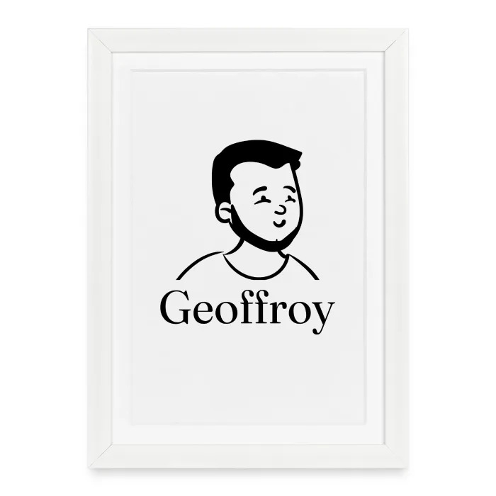 Affiche encadrée personnalisée au prénom Geoffroy