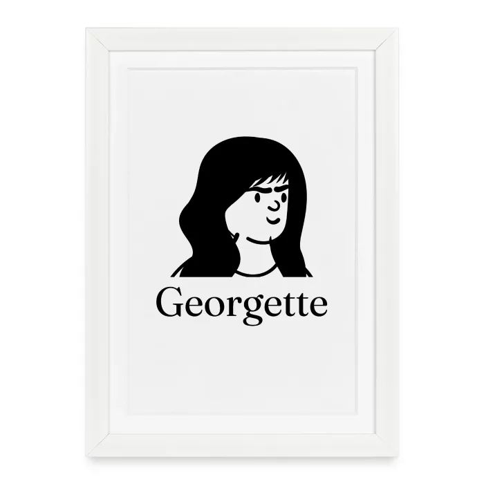 Affiche encadrée personnalisée au prénom Georgette