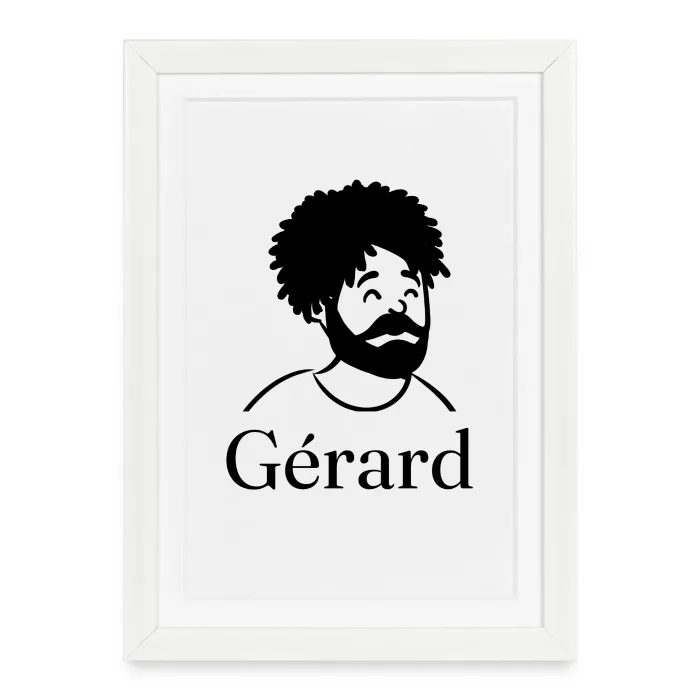 Affiche encadrée personnalisée au prénom Gérard