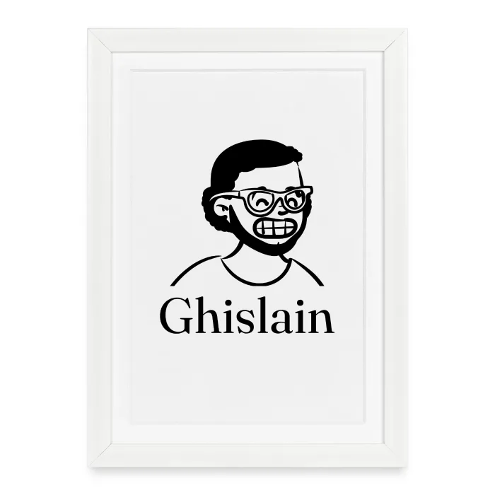 Affiche encadrée personnalisée au prénom Ghislain